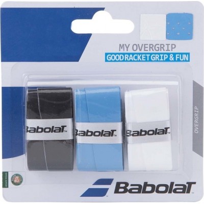 Намотка для теннисных ракеток Babolat MY OVERGRIP X3 (чёрный/синий/белый) 3шт.  (653045-164)