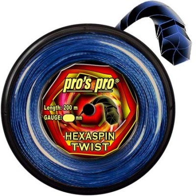 Струны теннисные Pros Pro Hexaspin Twist 1.25мм 200м ярко синие