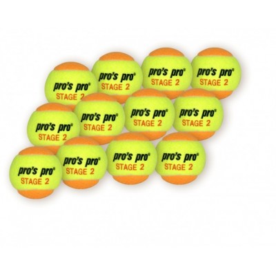 Мячи теннисные Pros pro Stage  желто/оранжевые 12шт/уп