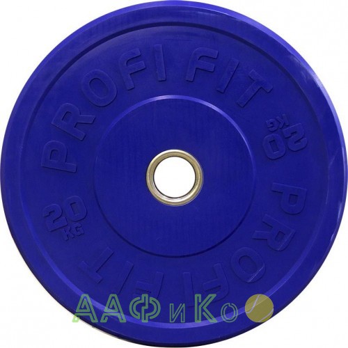 Диск для штанги каучуковый, цветной PROFI-FIT D-51, 20 кг