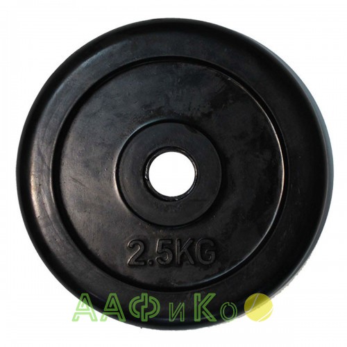 Диск обрезиненный ZSO черный Classic D-26, 2,5 кг