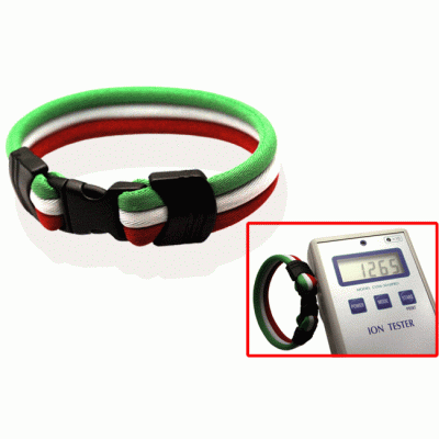Браслет Ionen Power Armband зеленый/белый/красный Small