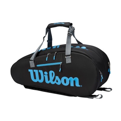 Чехол-сумка для ракеток Wilson Ultra 9 Pack (чёрный/синий)