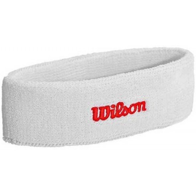 Повязка Wilson Headband для удаления пота белая