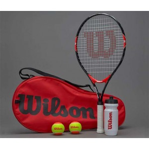 Набор для тенниса Wilson Roger Federer 25 Starter Set (ракетка, 2 оранж. мяча, бутылка)  (WRT214000)