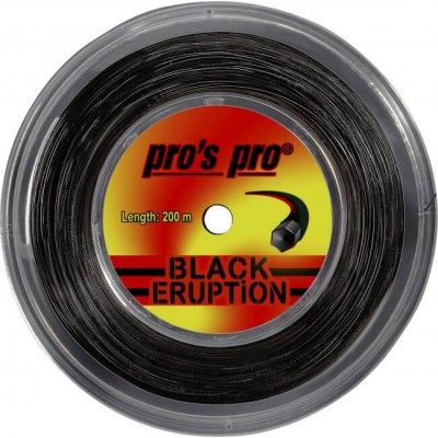 Струны теннисные Pros Pro BLACK ERUPTION 1.24 мм 200 м черные